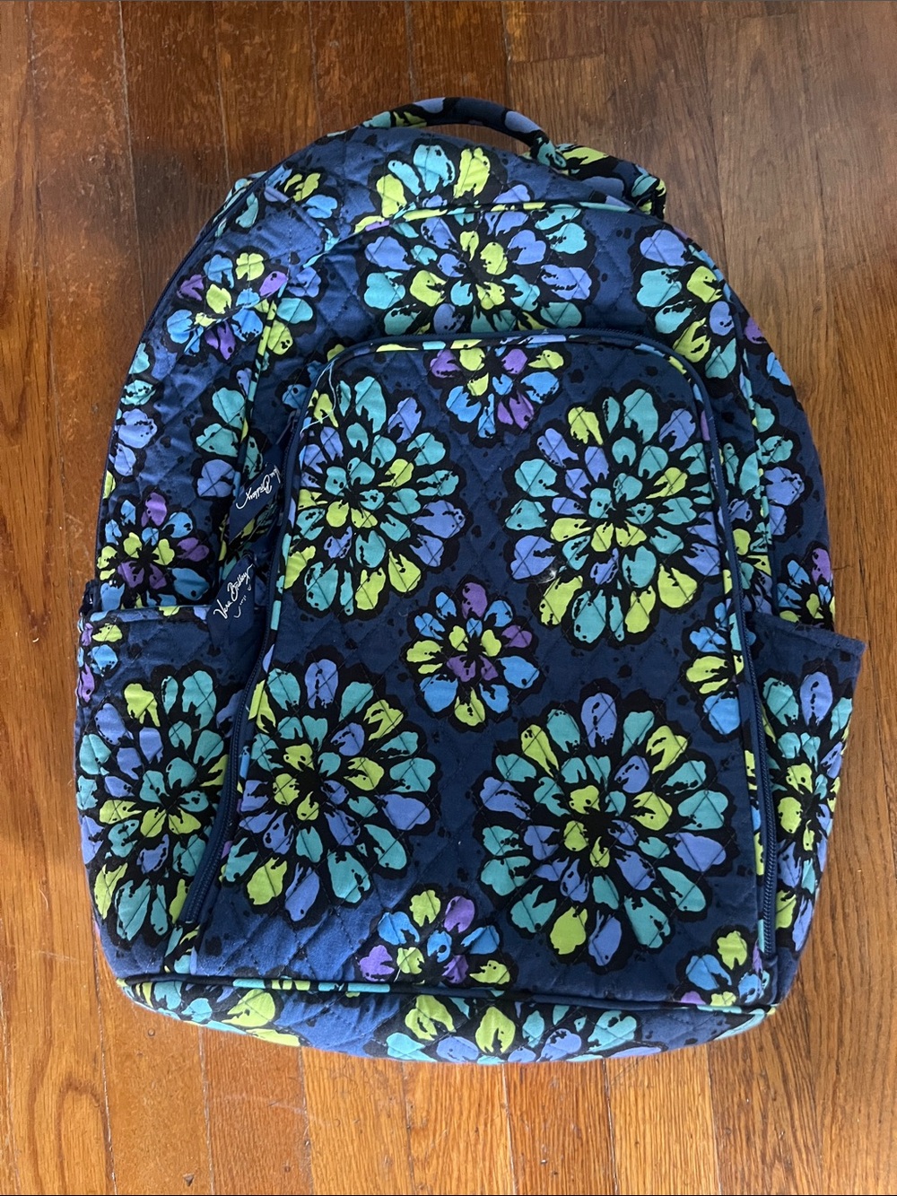 Vera Bradley Campus Laptop Backpack Indigo Pop